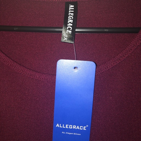 Allegrace burgundy sweater dress - Picture 2 of 2